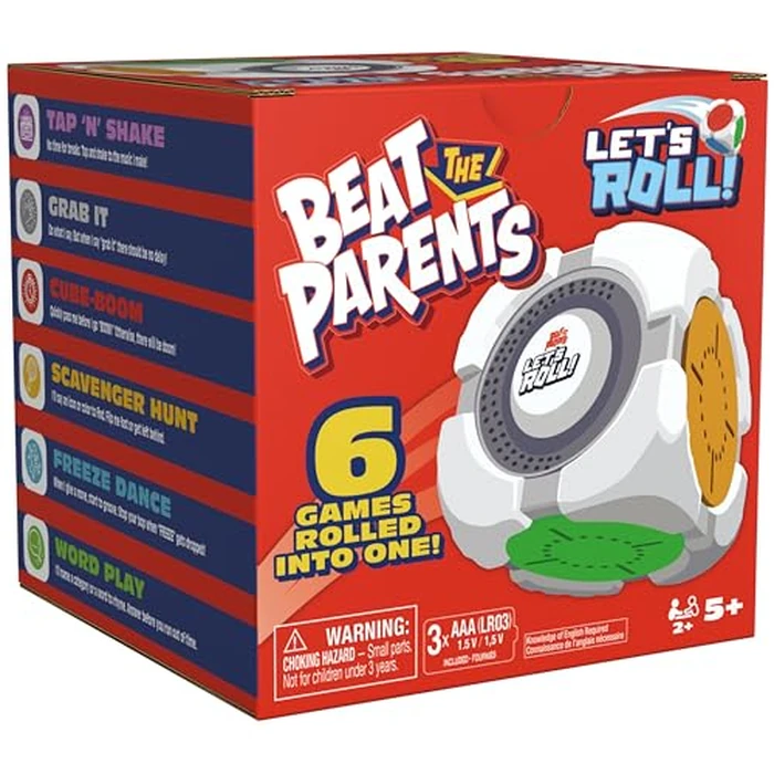 Spin Master Games, Beat The Parents: Let’s Roll, 6-in-1 Electronic Game Cube, Fun Activity for Kids, Family Game Night, Interactive Toy, 2-6 Players, for Ages 5 & Up by Spin Master Games - Image 8