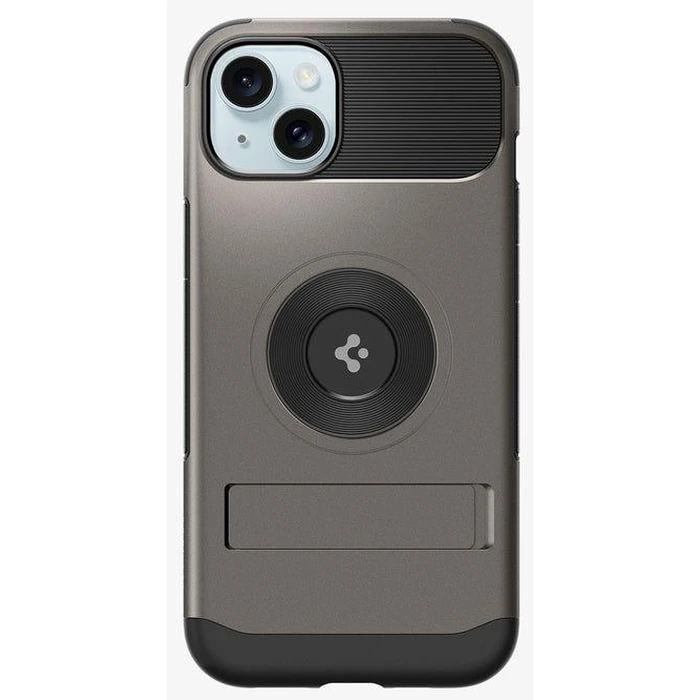 Spigen Slim Armor PhoneCase with MagSafe for iPhone 15 - Gunmetal by Spigen - Image 2