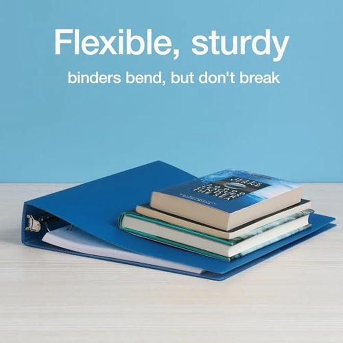 Oxford Flexible Binders, Binders for School and Office, Strong Flexible Poly, 4 Clear Pockets, Holds up to 350 Sheets, 1.5 inch Binder, 4 Assorted Colors: Black, Green, Blue and Red, 4-Pack (1009729) by Oxford - Image 4
