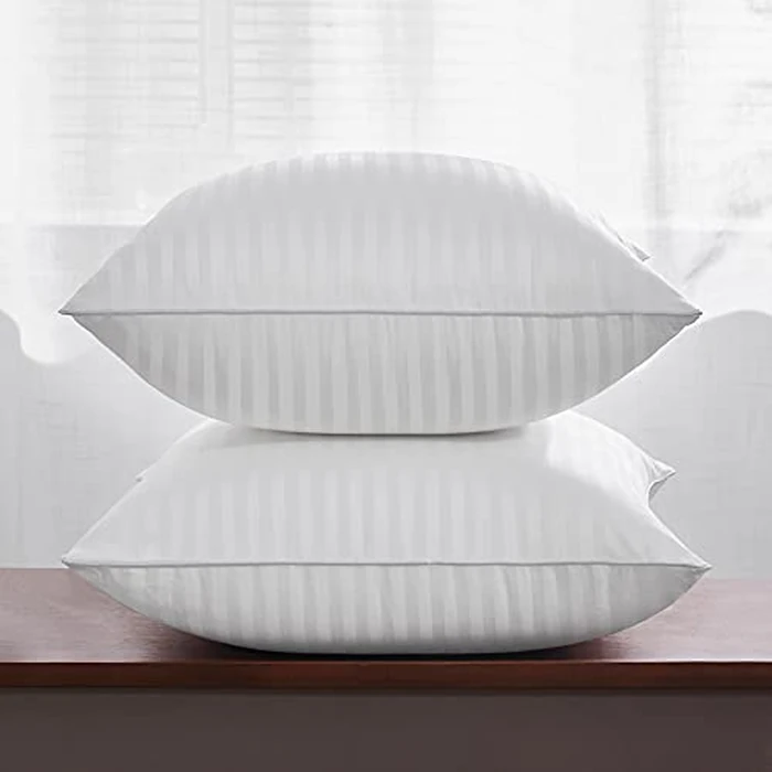 Oubonun 20 x 20 Throw Pillow Inserts, Firm and Fluffy Decorative Square Pillows for Couch Bed Sofa with Soft Cotton Cover White Cushion with Down Alternative Pack of 2 by Oubonun - Image 2