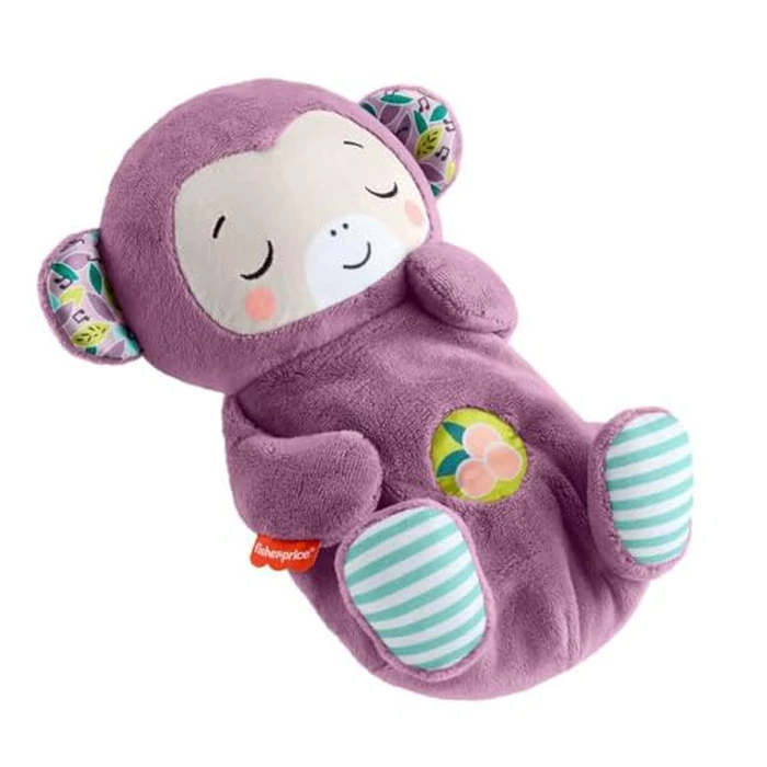 Fisher-Price Baby Toy Soothe ‘n Snuggle Purple Monkey Plush Portable Sound Machine with Breathing Motion & Lights for Newborns Ages 0+ Months by Fisher-Price - Used - Like New condition