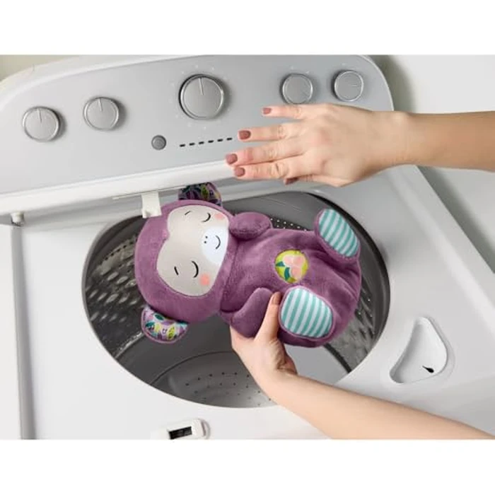 Fisher-Price Baby Toy Soothe ‘n Snuggle Purple Monkey Plush Portable Sound Machine with Breathing Motion & Lights for Newborns Ages 0+ Months by Fisher-Price - Image 4