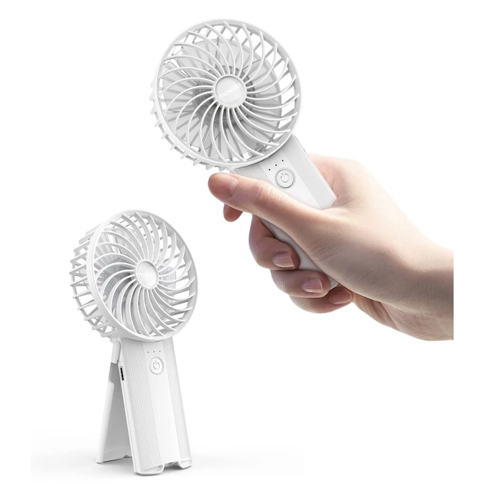 MoKo Portable Handheld Fan, Mini Cooling Fan USB Rechargeable, 3 Speeds Adjustable Personal Fan with Aroma Diffusing Design for Home Sports Office Outdoor Travel - White by MoKo - Used - Like New condition - CA$9.50