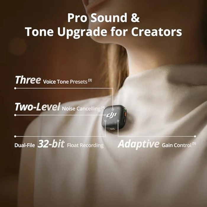 DJI Mic 3 (1 TX + 1 RX), Wireless Lavalier Mic for iPhone/Camera/Android, Ultralight, Extended Operating Time & Fast Charging, 400m Transmission, Noise Cancelling, Vlog, Streaming by DJI - Image 3