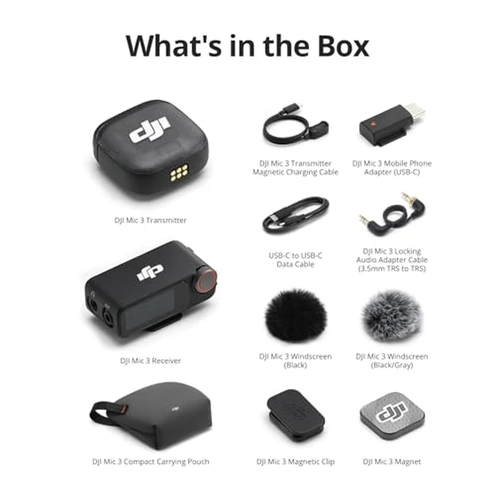 DJI Mic 3 (1 TX + 1 RX), Wireless Lavalier Mic for iPhone/Camera/Android, Ultralight, Extended Operating Time & Fast Charging, 400m Transmission, Noise Cancelling, Vlog, Streaming by DJI - Image 7