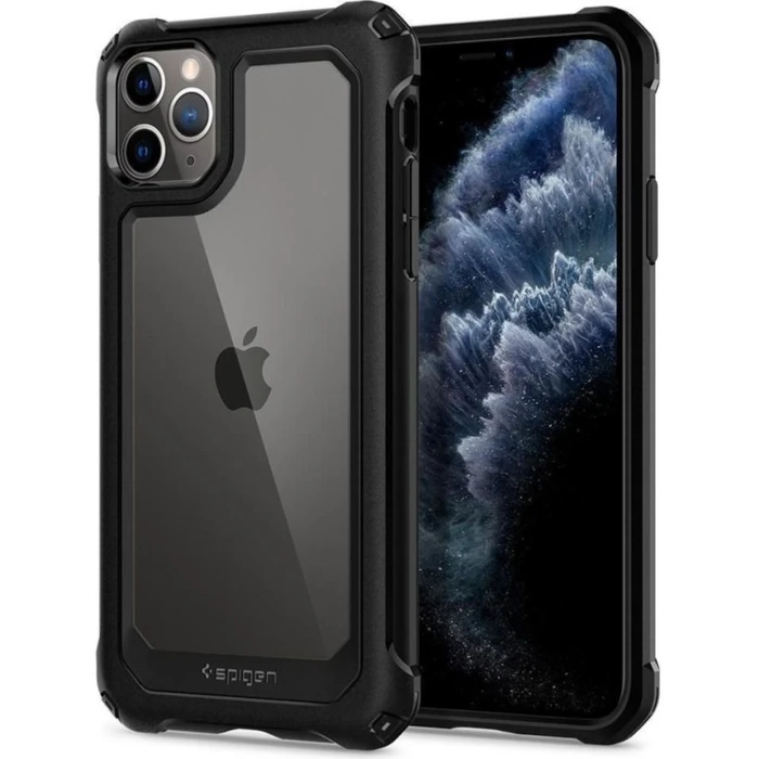 Spigen Gauntlet Series Phone Case for iPhone 11 Pro Max - Carbon Black by Spigen - Refurbished - Brand New condition - US$13.43