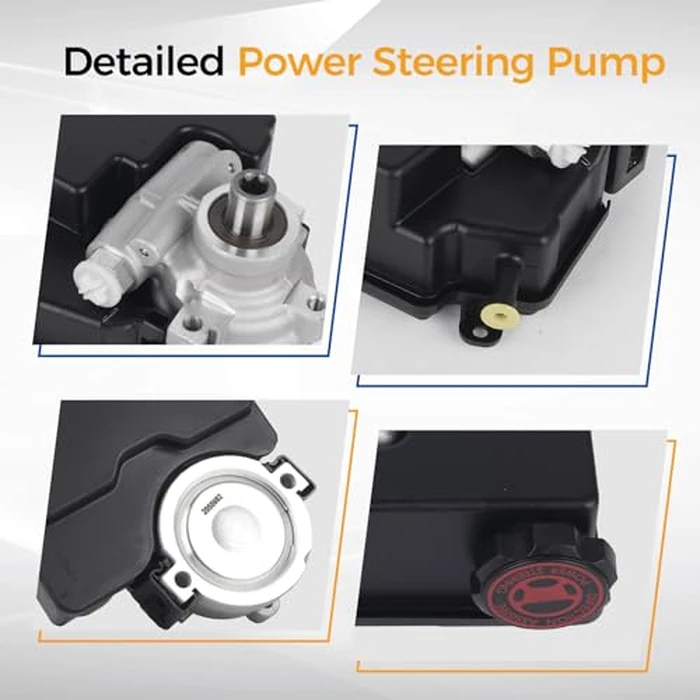 PAROD 2055982 Power Steering Pump Fit for 2005-2009 Buick Allure, LaCrosse, 2004-2005 Chevy Impala, Monte Carlo, 2004-2008 Pontiac Grand Prix, 3.8L V6; Reservoir Included; w/o Pulley by PAROD - Image 3