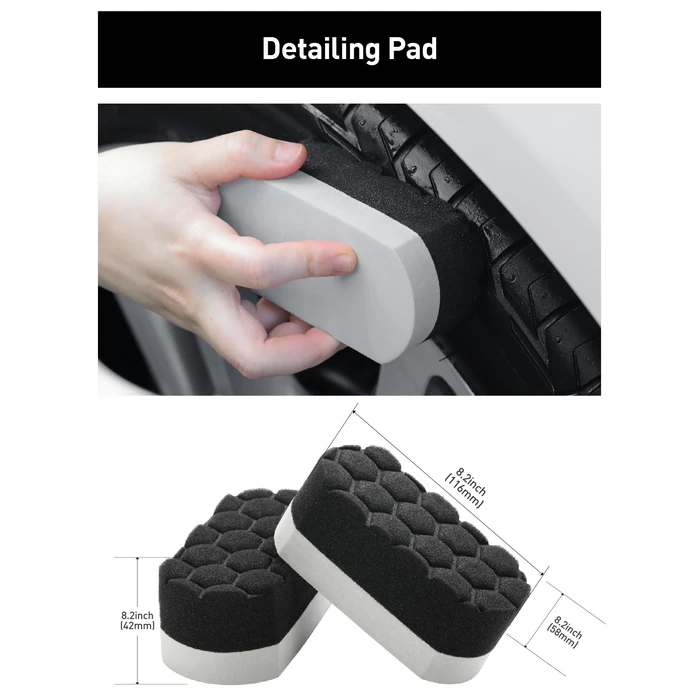 Fantasticlean 7PCS Car Wheel Cleaning Pro Kit, Tire Brush, Soft-bristled Rims Brush, Microfiber Bendable Brush, Double-Ended Detailing Brush, and Detailing Pads, Scratch-Free & Multipurpose by Fantasticlean - Image 6