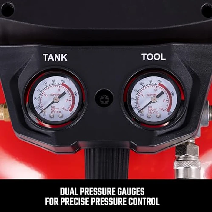 Craftsman Air Compressors 6 Gallon Portable Pancake Air Compressor,Oil Free Max 150 Psi 1.0HP 2.6 CFM@90PSI Electric Air Compressor Shop Air Compressor, CMXECXA02106410 by CRAFTSMAN - Image 7