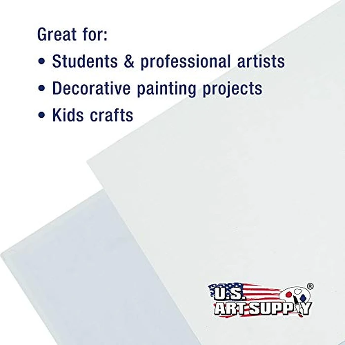 U.S. Art Supply 5 X 7 Inch Art Canvas Board Panels 96 Pack - 8 Ounce Heavyweight Cotton Acid Free Canvases for Painting Acrylics and Watercolor (1 Case of 96 Single Canvas Painting Panels) by U.S. Art Supply - Image 6
