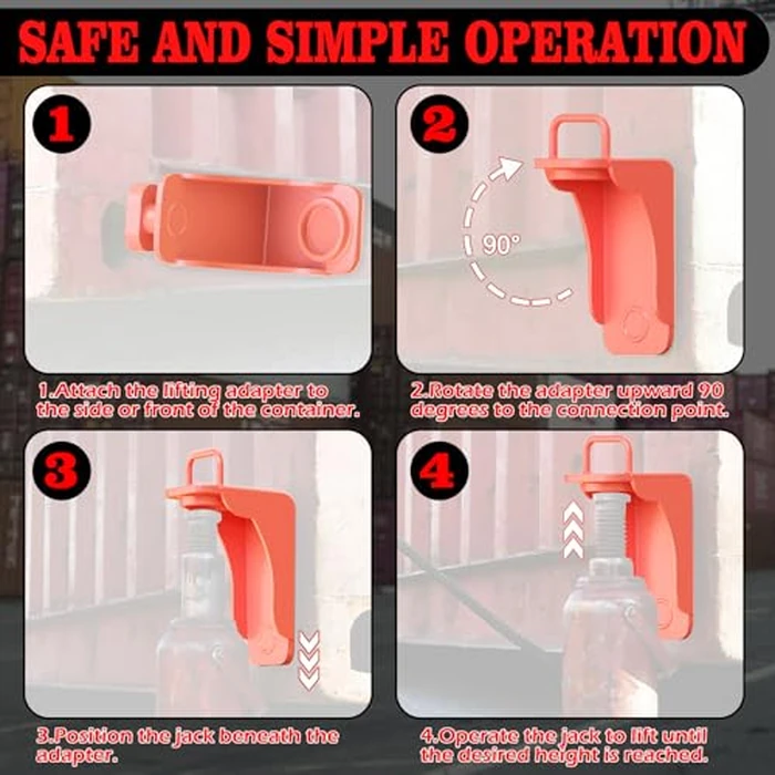 2 Pack Shipping Container Jack Lug,Heavy Duty Container Leveling Lifter with U-Shape Handle & Limiter, Booster Jack for Container Homes, Sea Can Leveling & Stabilization by Yoegowu - Image 2