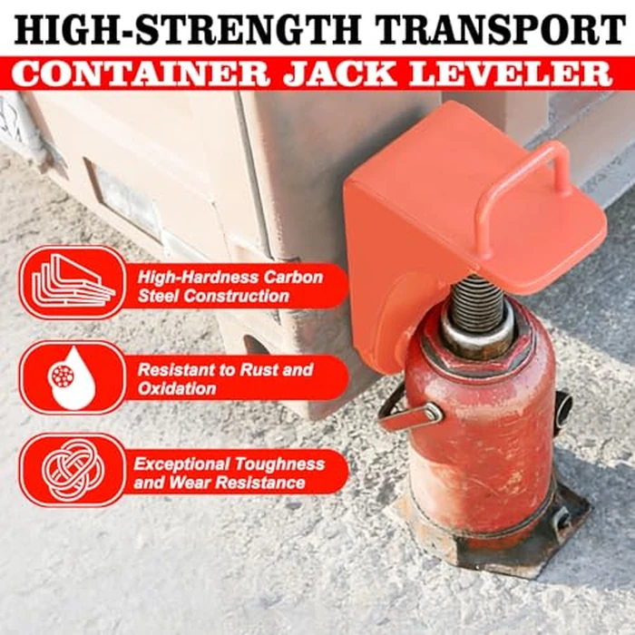 2 Pack Shipping Container Jack Lug,Heavy Duty Container Leveling Lifter with U-Shape Handle & Limiter, Booster Jack for Container Homes, Sea Can Leveling & Stabilization by Yoegowu - Image 7
