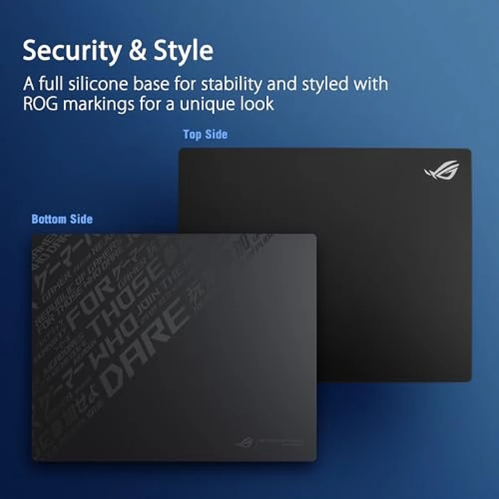ASUS ROG Moonstone Ace L Glass Gaming Mouse Pad - 19.7” x 15.7”, Ultra-Smooth Matte Tempered Glass for Quiet Ultrafast Glides, Impact/Scratch Resistant, Easy to Clean, Anti-Slip Silicone Base - Black by ASUS - Image 6