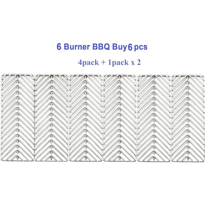 GRILLJOB 4 Pack V-Style Cooking Grate Stainless Steel 304 BBQ Grill Burners for Cal Flame Cal Flame P-Series, G-Series, and Convection Gas Grills by GRILLJOB - Image 5