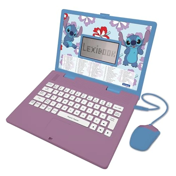 Lexibook - Disney Stitch - Bilingual English/Spanish Educational Laptop, 124 Language Activities, Writing, Maths, Logic, Music and Games, Boys and Girls, JC598Di2 by LEXiBOOK - Used - Acceptable condition - US$33.87