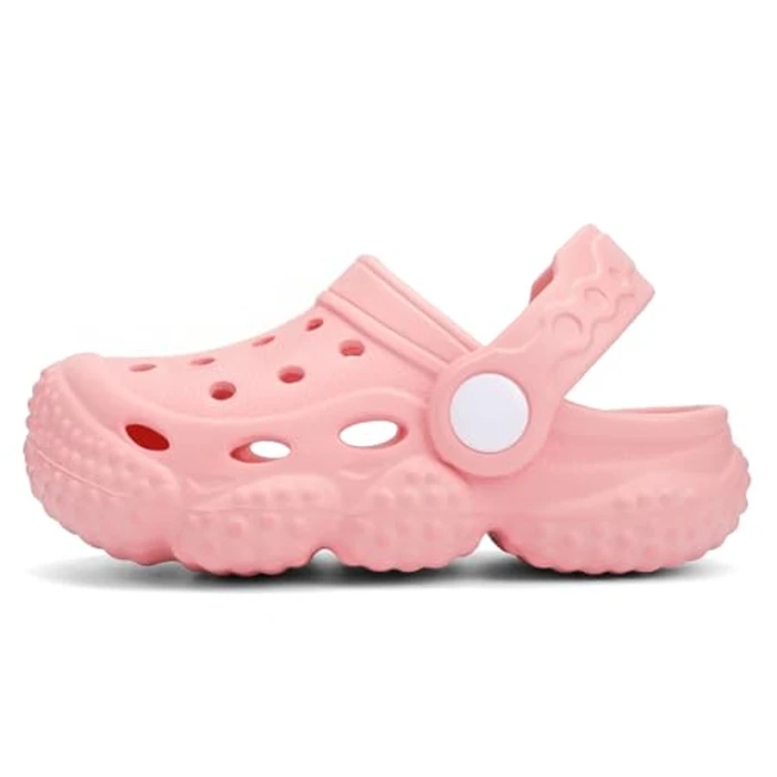 INMINPIN Baby Clogs Garden Shoes Newborn Infant Lightweight Breathable Beach Pool Sandals Non-Slip Baby Boys Girls Water Shower Summer Shoes Splay Naturally, Pink, 18-24 Months Infant by INMINPIN - Image 2