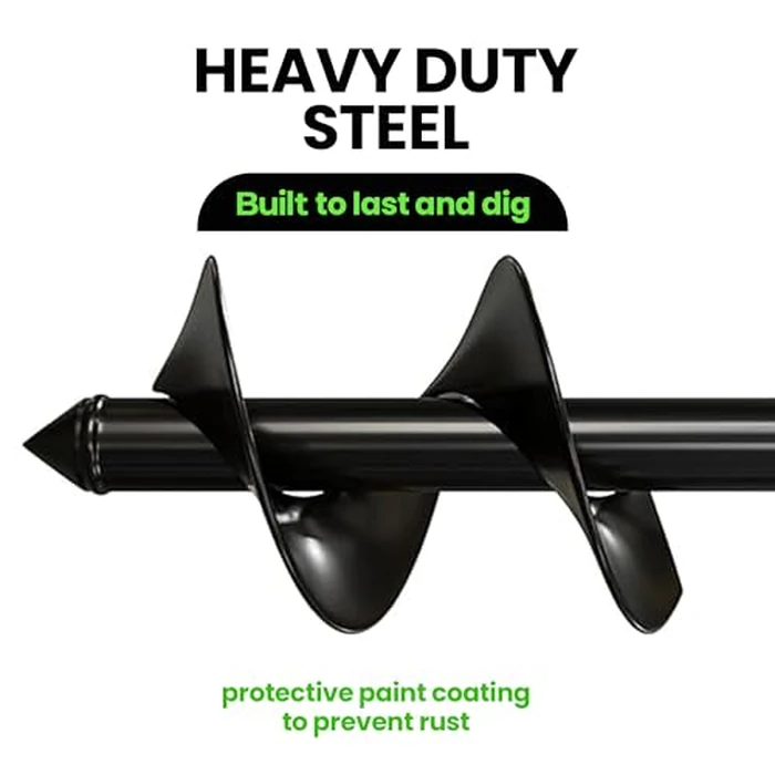 K-Brands Auger Drill Bit for Planting - 4 x 12 Inch - Garden Spiral Hole Drill Planter for Bulb Planting, Bedding Plants, Umbrella Holes - 3/8 Inch Hex Drive Drill by K-Brands - Image 4