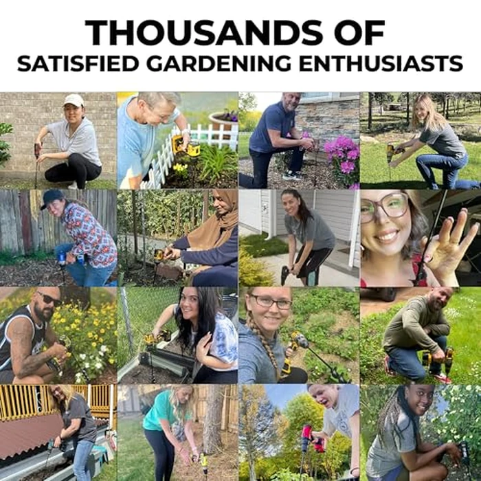 K-Brands Auger Drill Bit for Planting - 4 x 12 Inch - Garden Spiral Hole Drill Planter for Bulb Planting, Bedding Plants, Umbrella Holes - 3/8 Inch Hex Drive Drill by K-Brands - Image 7