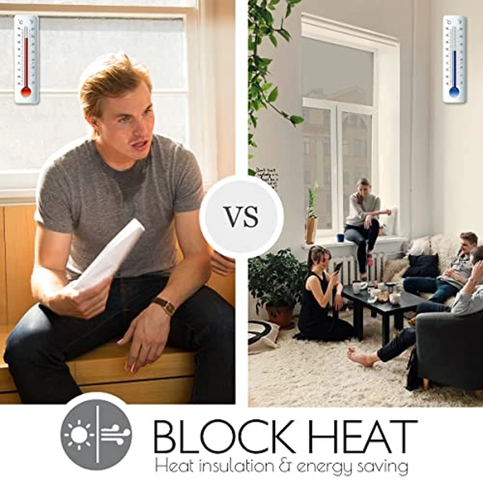 HIDBEA One Way Privacy Window Film, Daytime Mirror Reflective Heat Control UV Sun Blocking Non-Adhesive Static Cling Window Tint for Home and Office(Black-Silver, 17.5 Inch x 6.5 Feet) by HIDBEA - Image 2