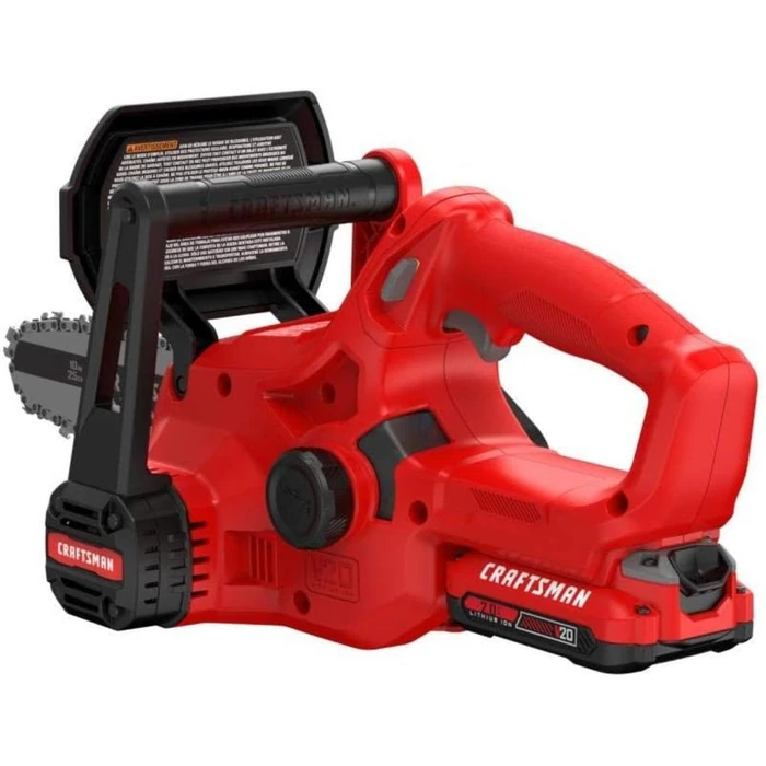 Craftsman CMCCS610D1R V20* Cordless 10 in. Chainsaw Kit (2.0Ah) - Red/Black by Craftsman - Image 6