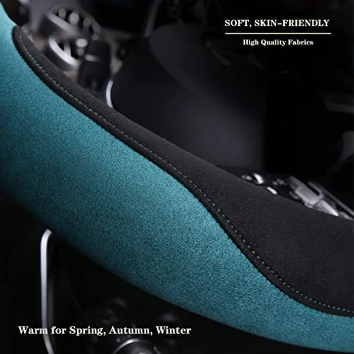 WJMZ Soft D Shape Steering Wheel Cover, Warm Steering Wheel Cover Fashion Universal 15 inch, Pink by WJMZ - Image 3