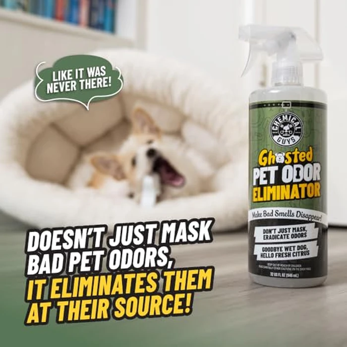 Chemical Guys Ghosted Pet Odor Eliminator 16 Oz Pet Smell Neutralizer for Car Interior, Carpet, Upholstery, Fabric Seats, Home, Furniture, Citrus Scent Spray Cleaner by Chemical Guys - Image 2