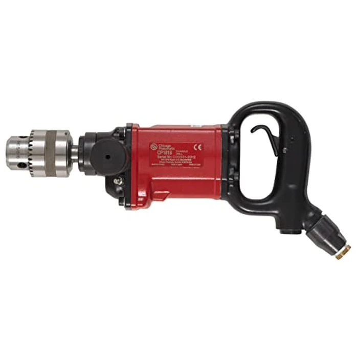 Chicago Pneumatic CP1816 - Air Power Drill, 5/8 Inch (16 mm), Keyed Chuck, D-handle, 1.01 HP / 750 W, Stall Torque 25.3 ft. lbf / 34.3 NM, 800 RPM, Hand Drill, Power Tools & Home Improvement by Chicago Pneumatic - Image 2