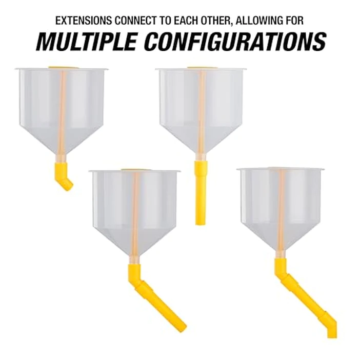 OEMTOOLS No-Spill Coolant Funnel Kit, 15 Piece Fluid and Oil Funnel Set, Allows Access To Hard-To-Reach Radiators by OEMTOOLS - Image 5