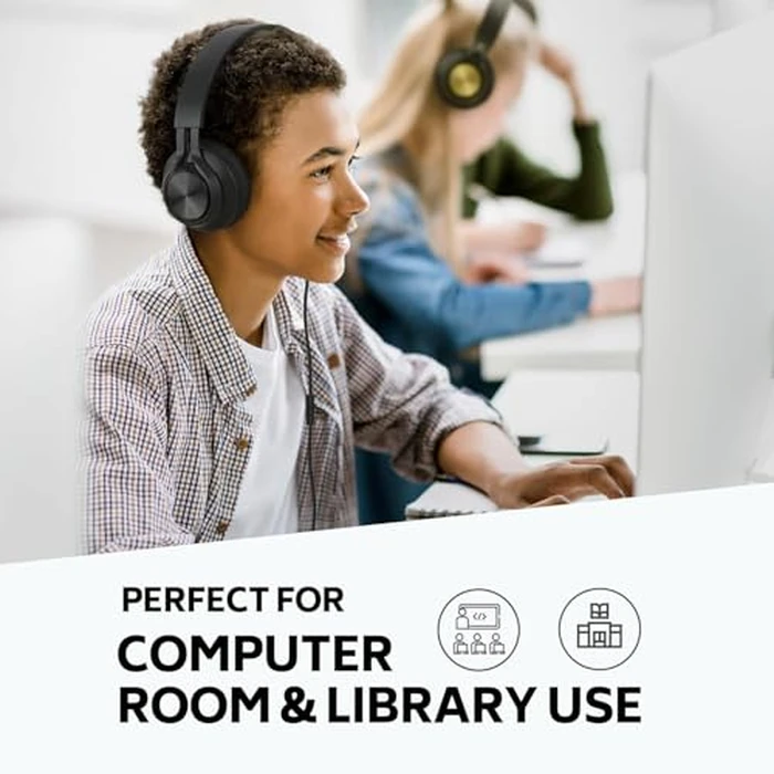 AILIHEN Classroom Headphones Bulk Wired for School, 12 Pack Headsets with Microphone for K-12 Grade Classroom, Students, Teens, 3.5mm Jack for Chromebook, Computer, Laptop (Black) by AILIHEN - Image 7