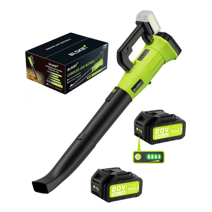 BLSKBY Leaf Blower Cordless with 2 Batteries, 20V Cordless Leaf Blower with 7 Variable Speed for Lawn Care, Yard, Patio & Leaves Cleaning by blskby - Image 1