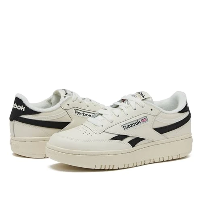 Reebok Classics Womens Club C Double Shoes Sneaker, Chalk/core Black/Chalk, 8.5 US by Reebok - Image 8