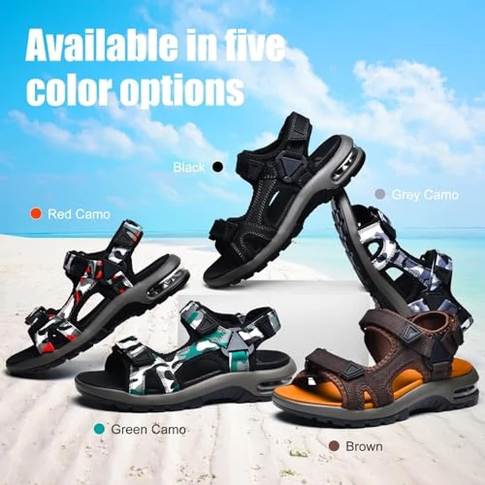 Visionreast Boys Camouflage Print Kids Fashion Sport Sandals Outdoor Athletic Casual Beach Shoes Black 5 Big Kid(38) by visionreast - Image 5