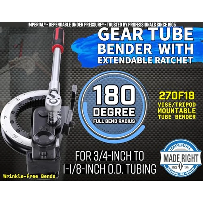 Imperial Tool 270F18 Gear Type Tube Bender for 1-1/8" O.D. Tubing by Imperial - Image 7