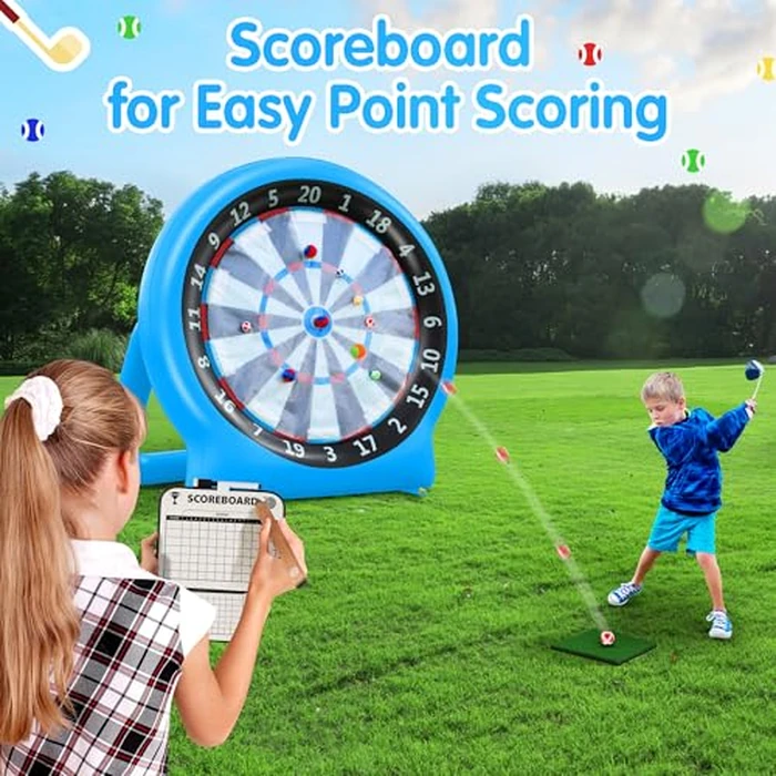 6FT Inflatable Dartboard, Giant Kick Darts Soccer Darts Golf & Throw Dart with Air Pump, Giant Outdoor Games, Blow up Soccer Dart for Yard Party Large Dartboard for Kids & Adults 20+Games by KIKILIVE - Image 8