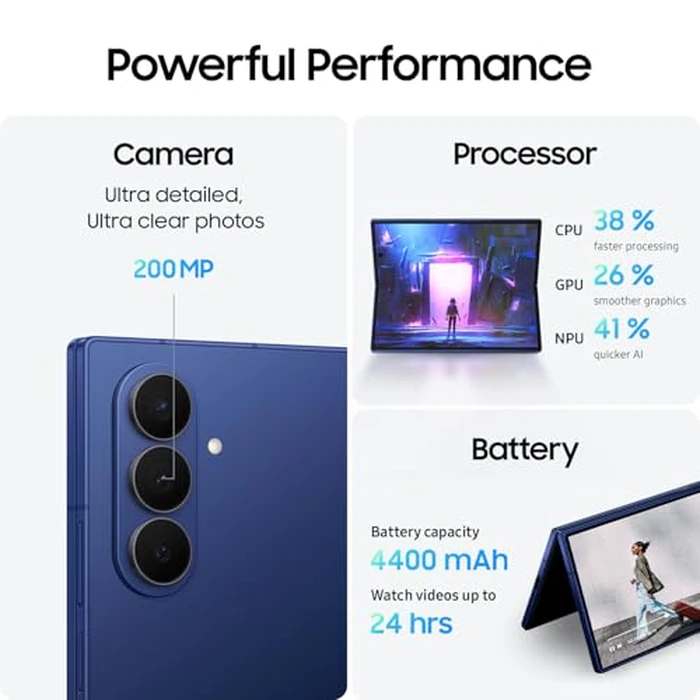 Samsung Galaxy Z Fold7, 512GB, Blue Shadow (CAD Version & Warranty) - AI Smartphone, Snapdragon 8 Elite, 200MP, Foldable Dynamic AMOLED Display, Mult-Tasking w/Galaxy AI by Samsung - Image 5