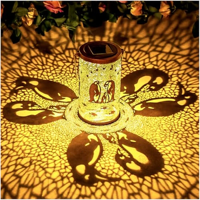 Penguin Solar Lanterns Outdoor Waterproof Hanging Solar Lights Penguin Gifts for Women Men Metal Decorative LED Lanterns for Garden Decor,Yard,Patio,Lawn,Tabletop,Pathway by EZTZEN - Used - Like New condition - US$22.00