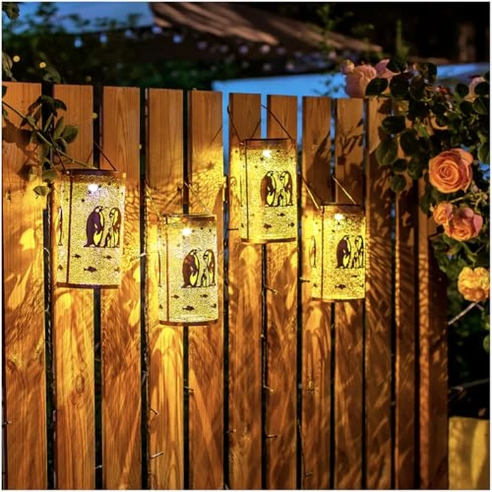 Penguin Solar Lanterns Outdoor Waterproof Hanging Solar Lights Penguin Gifts for Women Men Metal Decorative LED Lanterns for Garden Decor,Yard,Patio,Lawn,Tabletop,Pathway by EZTZEN - Image 7