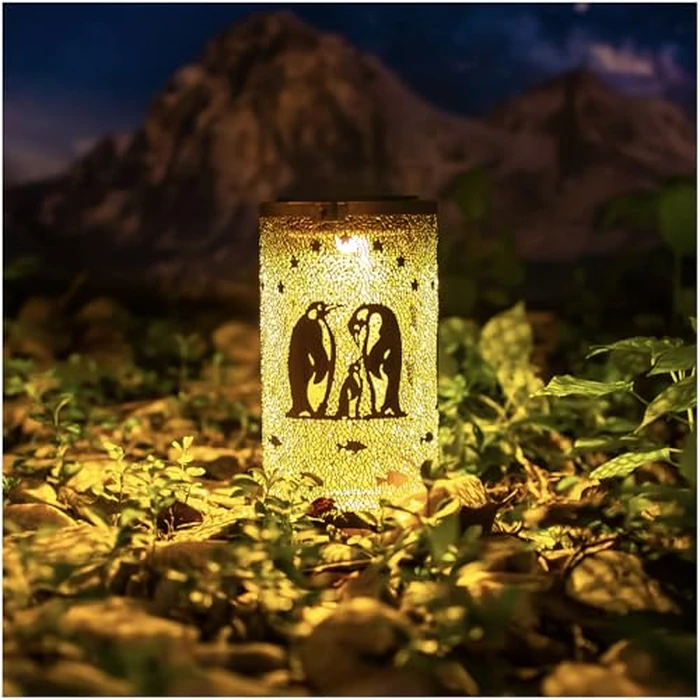 Penguin Solar Lanterns Outdoor Waterproof Hanging Solar Lights Penguin Gifts for Women Men Metal Decorative LED Lanterns for Garden Decor,Yard,Patio,Lawn,Tabletop,Pathway by EZTZEN - Image 9