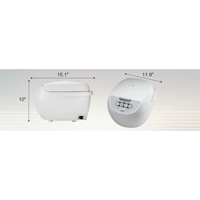 Tiger JBV-A18U-W 10-Cup (Uncooked) Micom Rice Cooker with Food Steamer & Slow Cooker, White by Tiger - Image 4