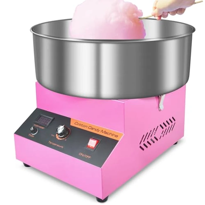 Cotton Candy Machine, 1000W Commercial Candy Floss Machine, Pink Electric Cotton Candy Maker with Stainless Steel Bowl, Sugar Scoop, Cotton Candy Machine for Kids Birthday Home Carnival Family Party by PALATALA - Used - Very Good condition