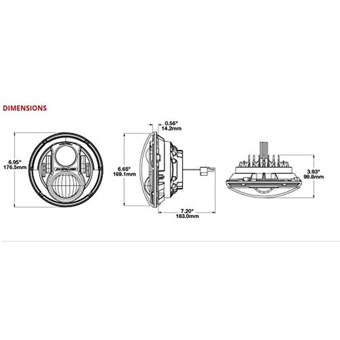 JW Speaker 0554543 LED Light , Black by J.W. SPEAKER - Image 5