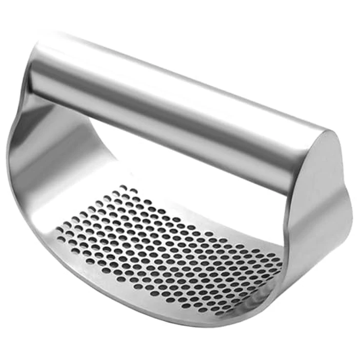 430 Stainless Steel Garlic Press, Garlic Crusher, Garlic Cutter, Garlic Grinder, Multifunctional Garlic Grinder Kitchen Utensils Easy to Clean for Home Use by ZLHETWT - Image 1