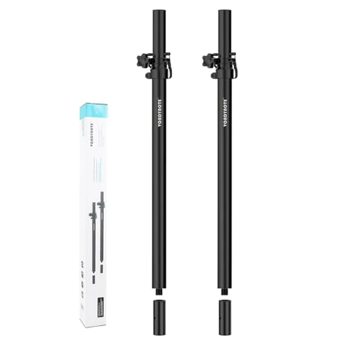 Vondynote Set of 2 Speaker Pole for Subwoofer Height Adjustable Fits M20 Threaded Mount and 35mm Mount Speaker Extender with M20 to 35mm Adapters by Vondynote - Image 1