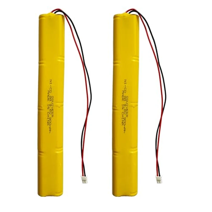 GSUIVEER 9.6V 900mAh Exit Sign Emergency Light Battery Compatible with BBAT0043A BAT9.6V700 BBAT0044A BAA-96 Unitech ELB-B003 ELBB003 Lithonia ELB-B004 ELBB004 OSI OSA228 DANTONA CUSTOM-306-U (2 Pack) by GSUIVEER - Image 1