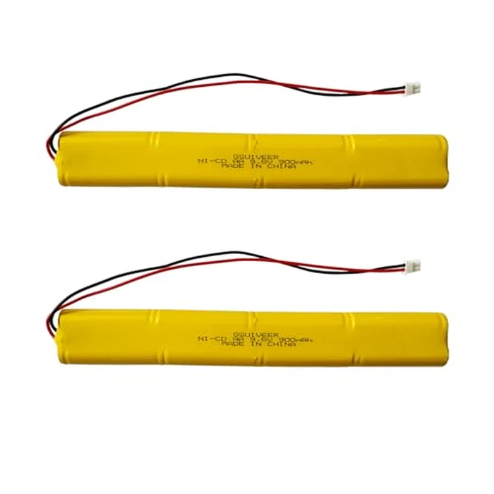 GSUIVEER 9.6V 900mAh Exit Sign Emergency Light Battery Compatible with BBAT0043A BAT9.6V700 BBAT0044A BAA-96 Unitech ELB-B003 ELBB003 Lithonia ELB-B004 ELBB004 OSI OSA228 DANTONA CUSTOM-306-U (2 Pack) by GSUIVEER - Image 2
