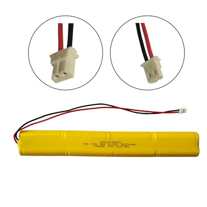 GSUIVEER 9.6V 900mAh Exit Sign Emergency Light Battery Compatible with BBAT0043A BAT9.6V700 BBAT0044A BAA-96 Unitech ELB-B003 ELBB003 Lithonia ELB-B004 ELBB004 OSI OSA228 DANTONA CUSTOM-306-U (2 Pack) by GSUIVEER - Image 3