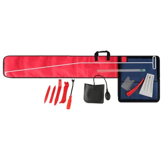 Emphira 55 inch Long Reach Tools Kit, with J-Hook,Air Wedge Pump,Non-Marring Wedge,Trim Removal Tool and Carry Bag -13 Pack by Emphira - Used - Very Good condition - US$46.99
