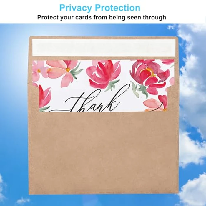 100 Pack 4x6 Envelopes for Invitations, 6.5x4.75 Brown Kraft Envelope, Self Seal A6 Envelopes for Greeting Cards, Photos, Postcards, Invitation Envelope for Wedding, Graduation, Baby Shower, Party by Sylroal - Image 5