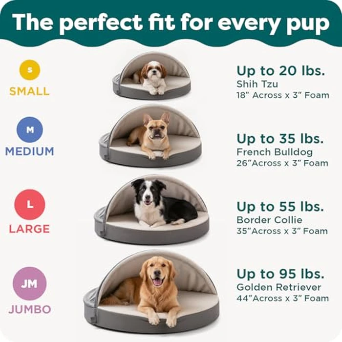 Furhaven 35" Round Memory Foam Dog Bed for Large/Medium Dogs w/Removable Washable Cover, for Dogs Up to 50 lbs - Sherpa & Suede Snuggery - Espresso, 35-inch by Furhaven - Image 6
