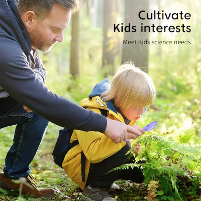 Microscope for Kids - Electronic Handheld Magnifying Glass for Children-STEM Outdoor Science Kit for Summer Travel & Camping Toy,Birthday Gifts Toys for 5-8 9-12 Year Old Girls（Purple） by Ashfly - Image 8